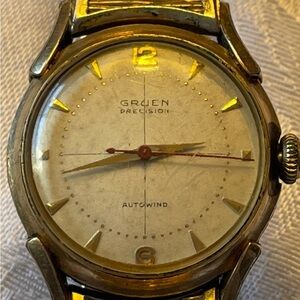 Vintage 1950’s Gruen Precision Autowind automatic watch.